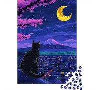 Japan Cat 1000 Piece Puzzle for Cozy Nights, 52x38cm/1000pcs