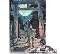 Japan Cat Gate Jigsaw Puzzle-500 Pieces Jigsaw Puzzle Jigsaw Puzzle Great Gifts for Adults& Age 18 Years Up 500pcs (52x38cm)