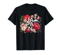 Japan Cherry Blossom Flowers Mount Fuji Japanese Souvenir Value Graphic T-Shirt, Men, Black, M