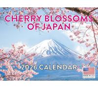 Japan Cherry Blossoms Calendar 2026 Monthly Wall Calender 12 Month | American Made In The USA
