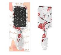 Japan Cherry Blossoms Hair Brush Cherry Blossoms Flowers Wet Dry Air Cushion Hair Brush Plastic Detangler Hairbrush for Kids Adults Back To School Gift Women Men