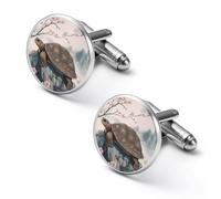 Japan Cherryflowers Turtle Mens Cufflinks Metal Shirt Cuff Links Tuxedo Studs Accessories for Business Wedding