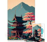 Japan Cityscape Pixel 1000 Piece Jigsaw Puzzles Stress Relief Play HD Print Family Enjoyable Birthday Art Gift (50x75cm)