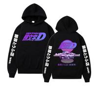 Japan Classic Anime Film Initial D Hoodie Red Sun AE86 Pattern Hoody Top Takumi Fujiwara Hoodie Winter Outerwear Fujiwara Top