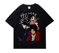 Japan Classic Anime Manga Samurai Champloo Graphic T-Shirts Mugen Jin Fuu Kasumi Japanese Samurai Top Tee Cotton O-Neck Clothing for Unisex Adults