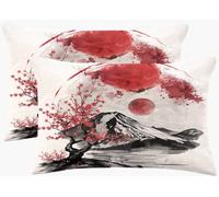 Japan Cushions 60x90 cm Watercolor Cushion Covers, Large Sofa Decorative Pillows 24 x 36 Inch, Set of 2 Linen Breathable Throw Pillow Cover Double-Sided Design Pillowcases for Home Decor Bedroom m700