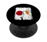 Japan Cyprus Half Flag Japanese Cypriot Heritage PopSockets Adhesive PopGrip