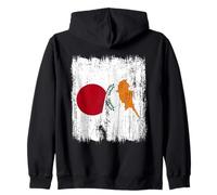 Japan Cyprus Half Flag Japanese Cypriot Heritage Zip Hoodie