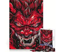 Japan Demon Samurai 1000 Pieces Puzzles for Adults Cognitive Train Indoor Play Pattern Build (38x52cm)
