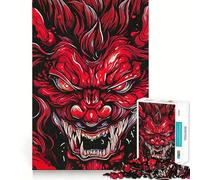 Japan Demon Samurai Adult Jigsaw Puzzles1000 Pieces DIY Play Perfect Connection Pattern Assemble Art Display (38x26cm)