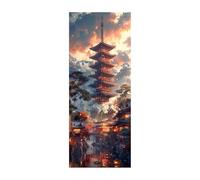 Japan Diamond Art Kits Adults, DIY Diamond Painting Architecture Full Drill kits, Crystal Art Rhinestone Embroidery Cross Stitch Crafts Paint by Numbers 30 x 12In for Autumn Decorations Room ZSDH-2438