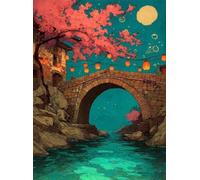 Japan Diamond Art Kits for Adults,5D Landscape Diamond Painting Kits for Beginners, Crystal Art Crafts for Adults, DIY Full Drill Painting Dimond for Room Decor, Gifts for Women 12x16inch -TL104M