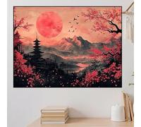 Japan Diamond Art Landscape Large Diamond Painting 30x20cm 2025 New Crystal Art DIY 5D Full Square Gem Adults Crafts, Rhinestone Embroidery Cross Stitch Mosaic Crafts Home Wall Room Decoration zhad285