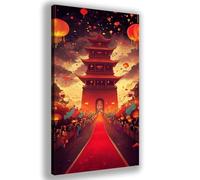 Japan Diamond Painting Kits for Adults,Diamond Art Palace Pattern Round Full Drill,5D DIY Crystal Art Paint by Numbers for Adults,Large Dimond Painting 8x16inch Canvas for Home Room Wall Decor,Y475Z