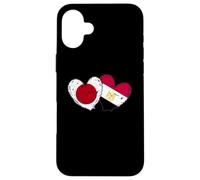 Japan Egypt Heart Flags Japanese Egyptian Love Pride Case for iPhone 16 Plus