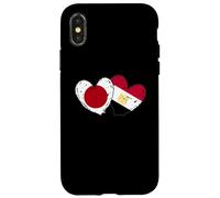 Japan Egypt Heart Flags Japanese Egyptian Love Pride Case for iPhone X/XS