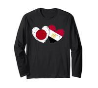 Japan Egypt Heart Flags Japanese Egyptian Love Pride Long Sleeve T-Shirt