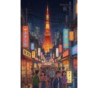 JAPAN EKI STAMP BOOK: The Ultimate Traveler's Collection Tokyo Lights: A Portable Collection Journal for Japanese Train Station and Temple Eki Stamps - 5.5 x 8.5 for Eki Ink Stamps