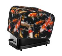 Japan Fancy Koi Carp Fishes 2 Slice Toaster Covers Quilted Bread Maker Cover Small Appliance Cover With Handle For Home Table Kitchen Decor
