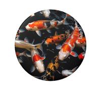 Japan Fancy Koi Carp Fishes Button Pins 1 Pc, 2.4 Inch Round Button Badges Metal Personalized Picture Photo Pin Buttons Kit For Craft Supplies Christmas Diy Party Projects, 1 PC, One Size