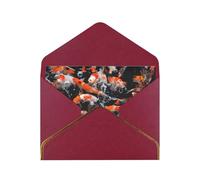 Japan Fancy Koi Carp Fishes Greetings Romantic Card With Envelopes, Send To A Close Friend,Phnom Penh Pearl Paper Greeting Card