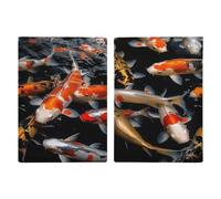 Japan Fancy Koi Carp Fishes Passport Holder for Travel Essentials Leather Passport Cover Passport Wallet Cover Case Cute Passport Book Holder Passport Holder Covers Case for Women Men