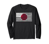 JAPAN FLAG USA AMERICAN FLAG JAPANESE AMERICAN Long Sleeve T-Shirt