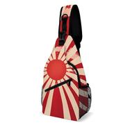 Japan Flag Vintage Rising Sun Symbol Crossbody Fanny Bag Casual Chest Waist Pack for Sports Workout Traveling