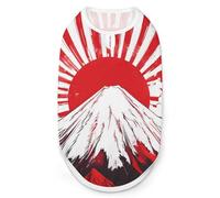 Japan Fuji Mountain Rising Sun Dog Clothes Printed Pet Shirts Summer Vest T-Shirt Sweatshirt for Small Dogs Cats M