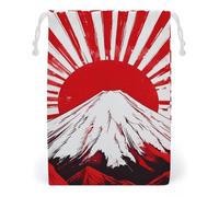 Japan Fuji Mountain Rising Sun Drawstring Bags Portable Makeup Pouch Gift Bag Storage Organiser