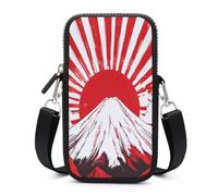 Japan Fuji Mountain Rising Sun Small Crossbody Bag Adjustable Mobile Phone Bags Wallet Pouch Shoulder for Women Men