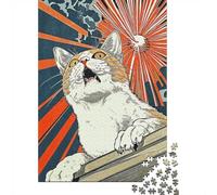Japan Funny Cat Jigsaw Puzzle 1000 Pieces for Slow Evenings, 52x38cm/1000pcs