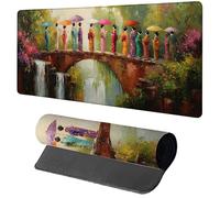 Japan Gaming Mouse Mat 1600x800x3mm, Geisha Mouse Pad Large, Desk Mat with Stitched Edge, Mousepad with Non-Slip Rubber Base, Office Accessories, Keyboard Pad, for PC, Gaming, Desk Accessories 2-4537