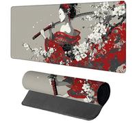 Japan Gaming Mouse Mat 1600x800x3mm, Geisha Mouse Pad Large, Desk Mat with Stitched Edge, Mousepad with Non-Slip Rubber Base, Office Accessories, Keyboard Pad, for PC, Gaming, Desk Accessories 6-8402