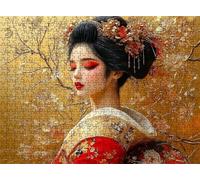 Japan Geisha Puzzle - 1500 Piece Jigsaw Puzzles for Adults - The Back Features Printed Letter Guides - The Pieces fit Together Snugly - Wooden Puzzles for Adults - Gifts Man 34.3 X 22.4 Inch s7h-933