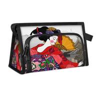 Japan Geisha Woman Travel Makeup Bag for Women Men Kids Girls Boys Japan Landscape Multipurpose Wash Pouch Bag Toiletry Cosmetic Toiletries Shower Bag Organizer