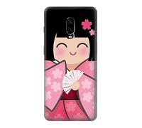 Japan Girl Hina Doll Kimono Sakura Case Cover For OnePlus 6T