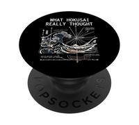 Japan Great Wave Physics Hokusai Water Motion Math Science PopSockets Adhesive PopGrip