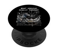 Japan Great Wave Physics Hokusai Water Motion Math Science PopSockets Adhesive PopGrip