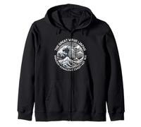 Japan Great WaveOff Kanagawa Hokusai Japanese Souvenir Zip Hoodie