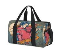 Japan Hero Samurai Sport Duffel Bags for Kids Girls Boys Women Men Japan Woman Overnight Weekender Travel Bag Tote Carry Gym Casual Duffel Bags