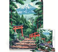 Japan Hiking Mount Fuji Teenagers 1000 Piece Jigsaw Puzzle Recreational Game Clean Joint Pattern Assemble Home Display (38x26cm)