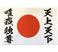 Japan Import Wappen-ya Dongri Japanese Flag Kanji 天井天下唯我独尊 Embroidered Patch Iron on Sew On Patches Badge S0005