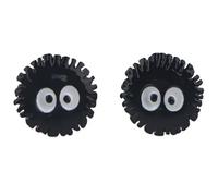 Japan Japanese Black Chimney Soot Sprites Spirits Gremlins Dust Bunnies Cartoon Anime Cute Kawaii Stud Earrings Ear Rings