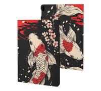 Japan Japanese Fishes Flowers Slim Case Compatible with iPad 10th 9th 8th 7th Generation 2022 2021 2020 2019 Protective Cover Stand