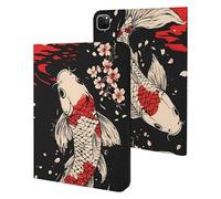 Japan Japanese Fishes Flowers Slim Case Compatible with iPad 10th 9th 8th 7th Generation 2022 2021 2020 2019 Protective Cover Stand