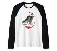 Japan Japanese Fonts Anime Asian Raglan Baseball Tee