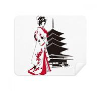 Japan Japanese Style Kimono Girl Phone Screen Cleaner Glasses Cleaning Cloth 2pcs Suede Fabric
