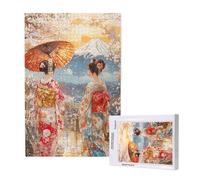 Japan Jigsaw Puzzles for Adults 300 Piece,Woman Puzzles for Adults Wooden, Funny/Difficult/Impossible/Challenging Decompression Games, As a Birthday for Women and Men ML-834