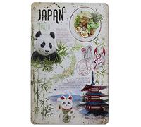 Japan Jpn Mount Fuji Vintage Tin Metal Sign Home Wall Plaque Decor